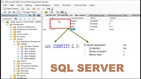 Two Ways To Create Table With Auto Increment Field In Sql Server Youtube