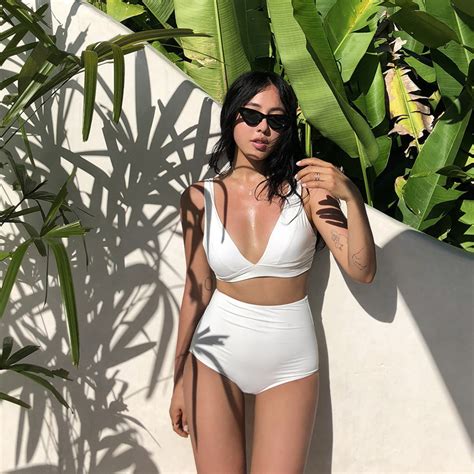 Solid Sexy Bikini High Waist Hot Spring Swimsuit Shopee Philippines