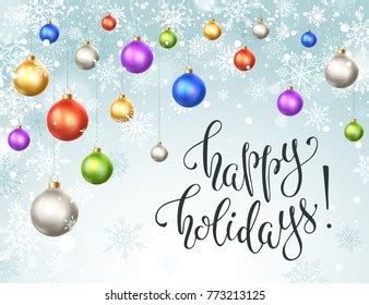 Happy Holidays Postcard Template Modern New Stock Vector Royalty Free