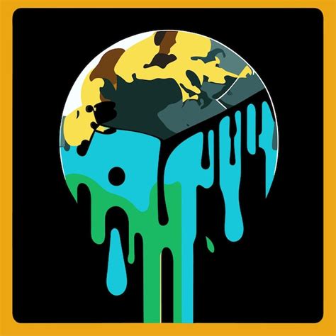 Premium Vector | Global warming with earth or A polluted earth or world ...