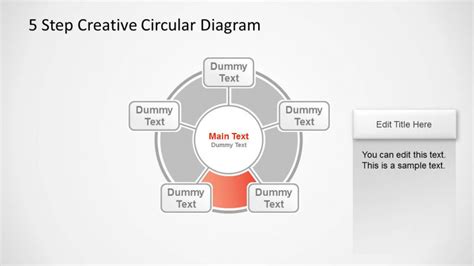 5 Step Creative Circular diagram다이어그램 for 무료ppt템플릿