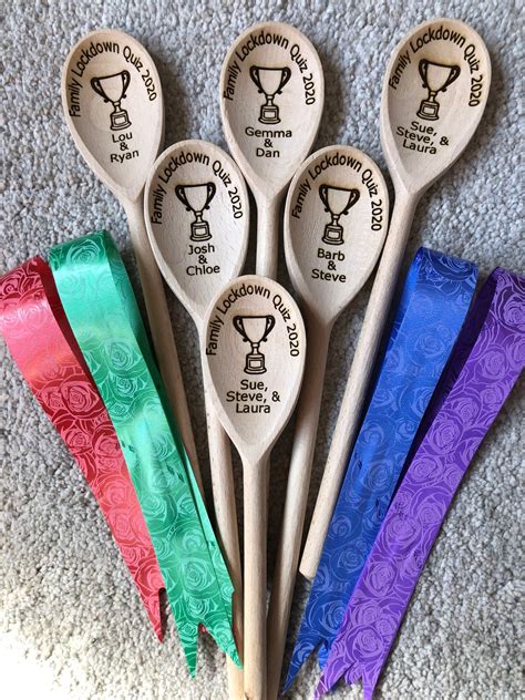 Trophy Spoon Personalised Engraved Wooden Spoon Winner Etsy