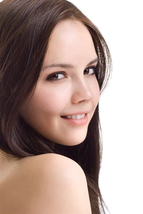 Belle Fille De Brunette Photo Stock Image Du Calme Noir