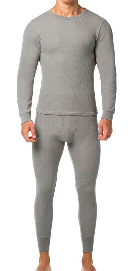 Men S Pc Premium Cotton Waffle Knit Thermal Underwear Stretch Top