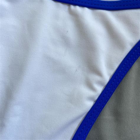 Cobalt Blue And White Contrast Bikini Has Gia Depop