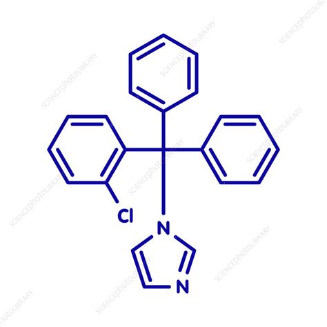 Clotrimazole Antifungal Drug Molecular Model Stock Image F025 1870 Science Photo Library