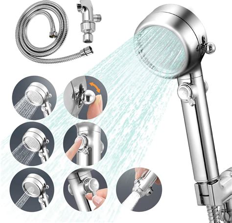 Detachable Handheld Shower Head With Hose High Pressure 5 Functions