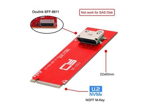 Kaiboxixi Pci E M M Key To Oculink Sff Sff Host Adapter