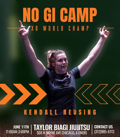 KENDALL REUSING is coming to Chicago!!! SUN (6/11/23) : r/BJJWomen