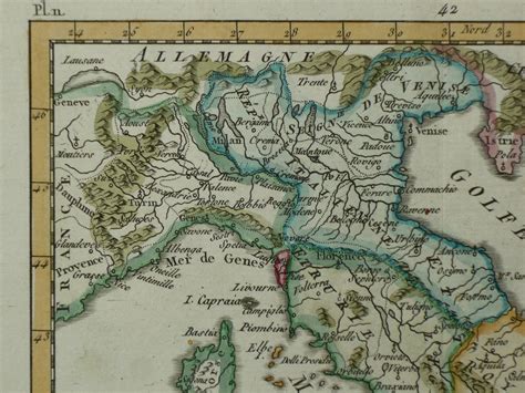 Italia, Mappa - Sicilia/Sardegna/Corsica; George Louis le Rouge - L
