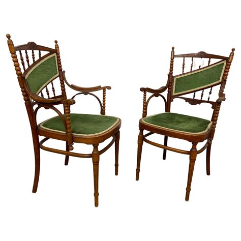 Jugendstil Armchairs No By Jacob And Josef Kohn Style Otto Wagner