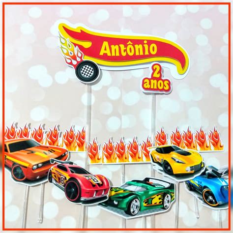Topper De Bolo Hot Wheels Elo Produtos Especiais