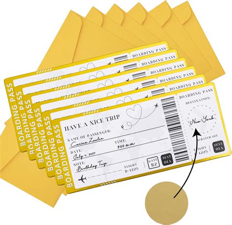 GOLD Scratch & Reveal Travel Ticket - Personalized Surprise Boarding