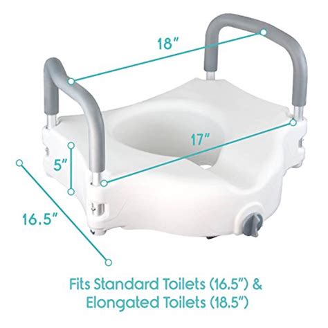 Raised Toilet Seats By Vive Portable Elevated Riser With Padded Handles