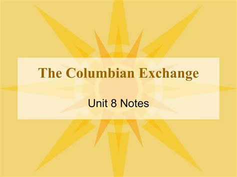 Columbian exchange | PPT