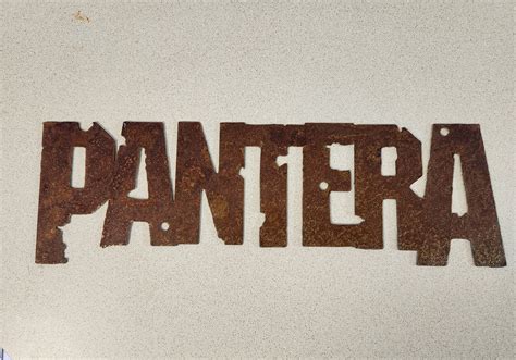 Pantera Logo Rust Patina Metal - Etsy