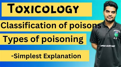 Toxicology Forensic Science Classification Of Poisons Types Of