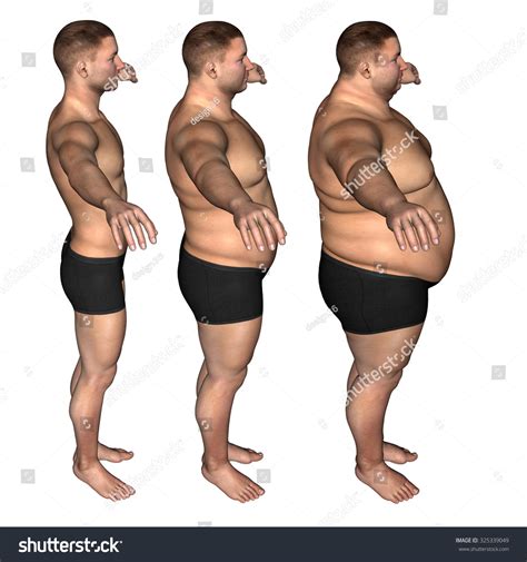 Concept Conceptual 3d Fat Overweight Vs: Hình minh họa có sẵn 325339049