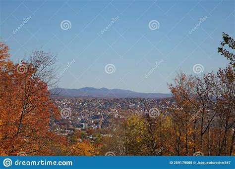 Sherbrooke Qc Canada Mont-Bellevue Mountain View Autumn Small Town ...