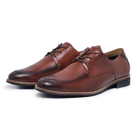 Sapato Social Masculino Derby Couro DR19 Caramelo STEFANELLO