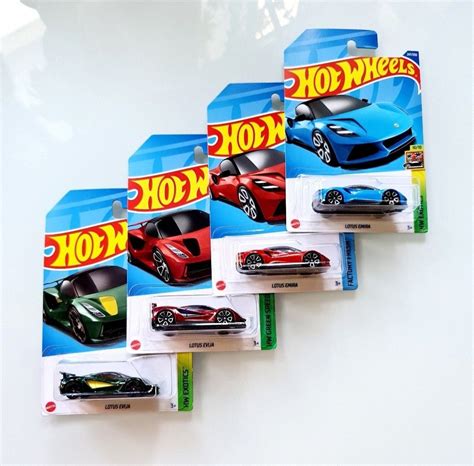 Hot Wheels Lotus Emira Blue Red Lotus Evije Red Green Hotwheels Exotics Green Speed
