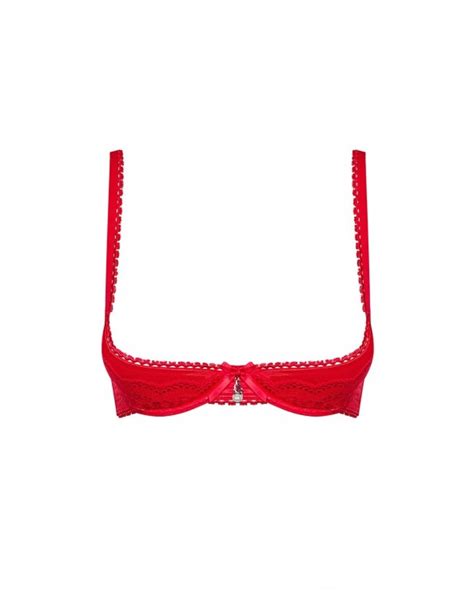 Sexy Reggiseno Rosso Mezza Coppa Collezione Lovica Obsessive Lingerie