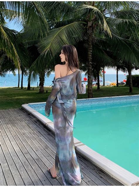 Bikini Swimsuit Women S Split Four Piece Set Sexy Long Skirt Vacation