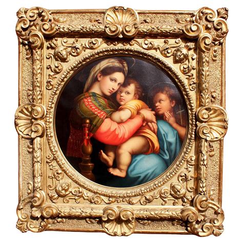 After Raffaello Sanzio 1483 1520 Raphael La Madonna Della Seggiola Oil
