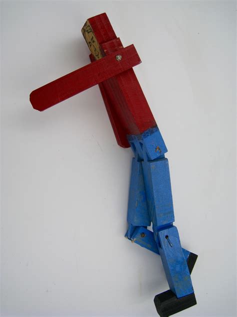 Handmade Amateur Handpainted Wooden Man Toy With Articulated Etsy