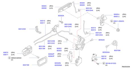 Nissan Frontier Door Latch Right Front 80502 8z400 Nissan Van