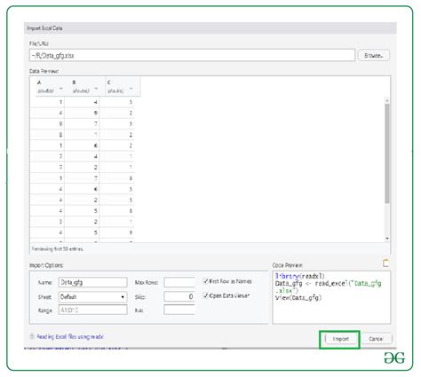 How To Import An Excel File Into R Geeksforgeeks