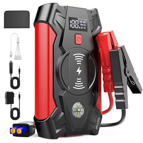 4000A Peak Jump Starter with 39800mAh Battery, Wireless Charging, QC 3. ...