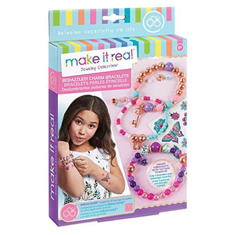 Make It Real Make It Real Bedazzled Charm Bracelets Blooming