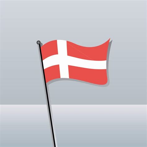 Illustration Of Denmark Flag Template Vector Art At Vecteezy