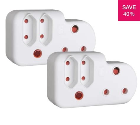 40 Off On 2x Plug Adaptors With Surge Protector Onedayonly