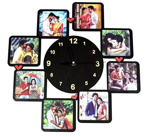 M03 MDF Photo Frame Clock For Gift Size 12x12 Inch At Rs 1299 Piece