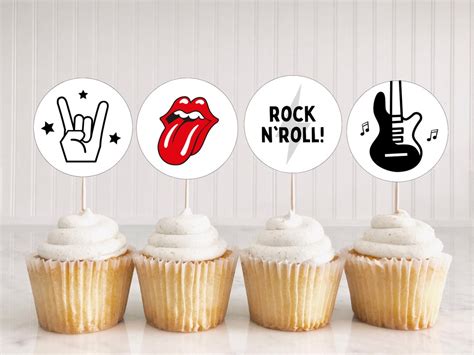 Rock And Roll Cupcake Toppers Rock N Roll Cupcake Toppers Rocker