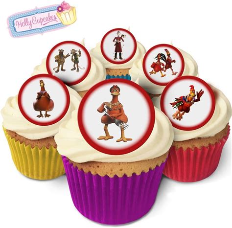 Fabulous Pre Cut Edible Wafer Cake Toppers Chicken Run Amazon Co