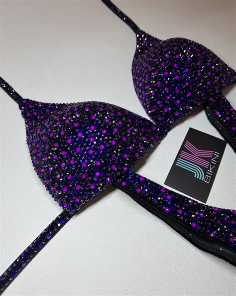 Purple Npc Bikini NPC Competition Suit Bodybuilding Bikini Figure Competition Suit