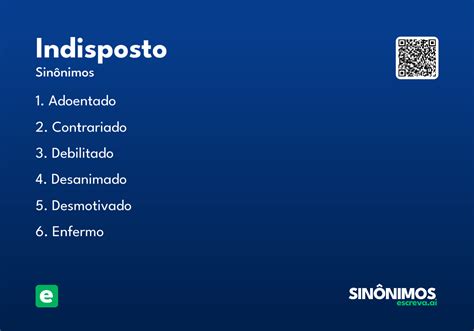 O Que Significa Indisposto - Indisposto - Significado e Sinônimo - escreva.ai