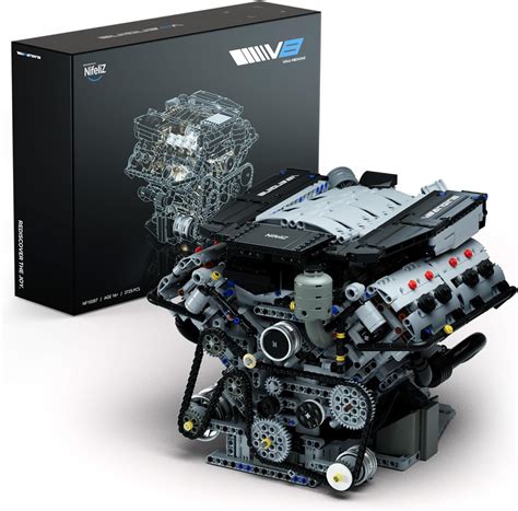 Nifeliz Juego De Construcción De Motor V8 Exclusivo Modelo Avanzado