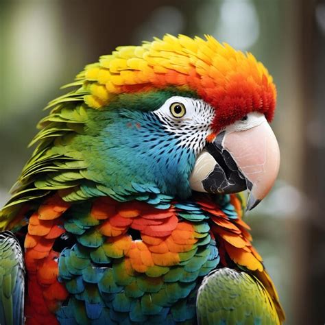 Premium Ai Image Closeup Of A Colorful Parrot In Portrait