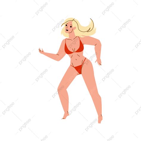 Bikini Woman Beach Vector Design Images Woman In Bikini Playing