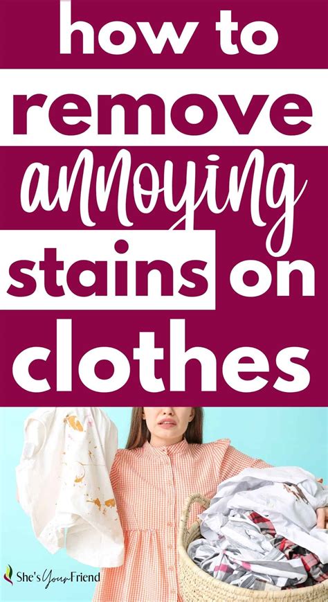 How to get annoying stains out of clothes - She's Your Friend