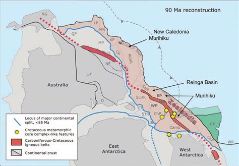 Pre Break Up Gondwana Showing Crustal Rocks Of The Long Lived