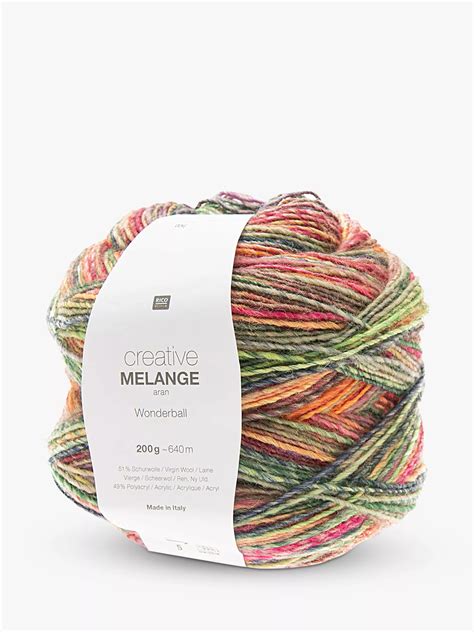 Rico Design Creative Melange Wonderball Aran Yarn 200g Multi