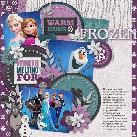 Frozen The Pixel Gallery Disney Scrapbook Disney Scrapbooking