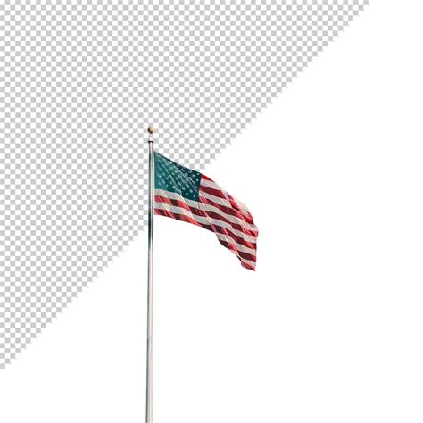American flag on transparent background | Premium AI-generated PSD