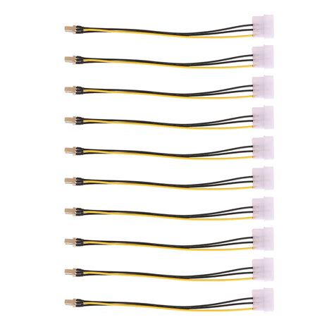 10pcs 4pin To 3pin Cooling Fan Converter Power Wire Fan To Cpu Graphics