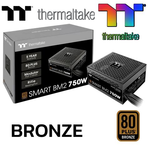 PSU THERMALTAKE SMART BM2 750W 80 PLUS BRONZE ประกัน ascenti | Shopee ...